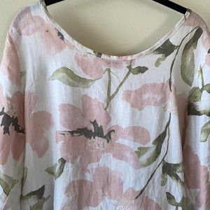 High low linen tunic